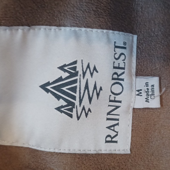 NWT Rainforest All-Weather Faux Leather/Suede Chestnut Brown Versatile Jacket - Picture 7 of 11